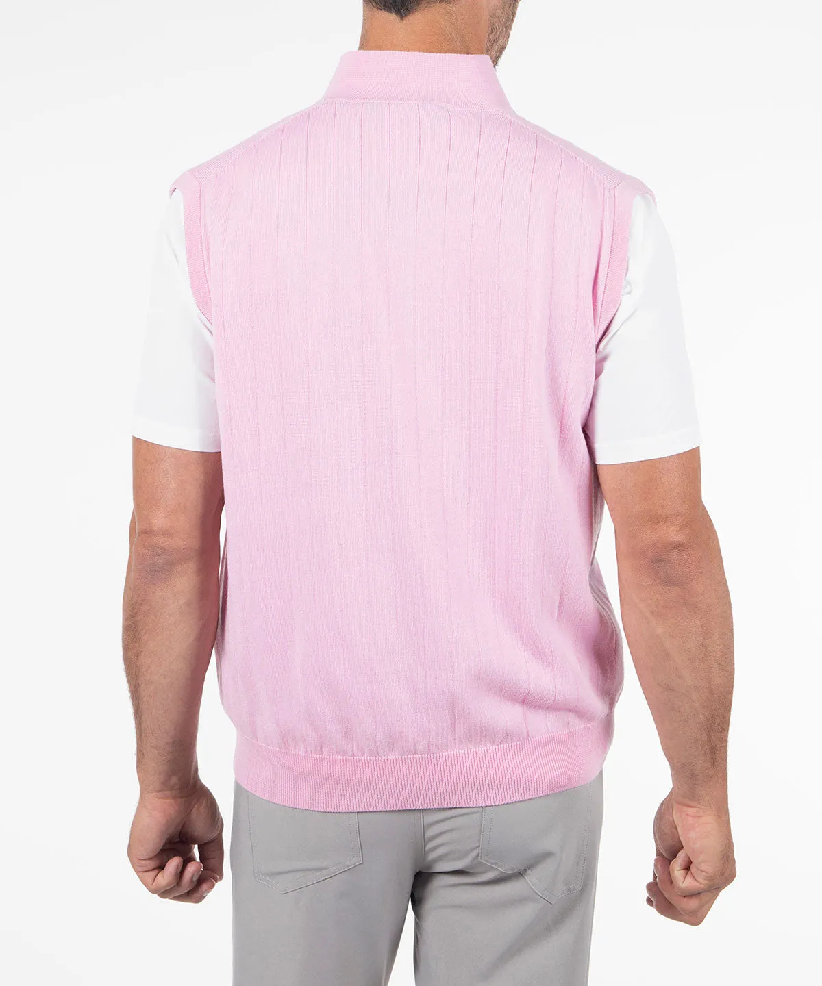 Signature Merino Quarter-Zip Mock Neck Vest