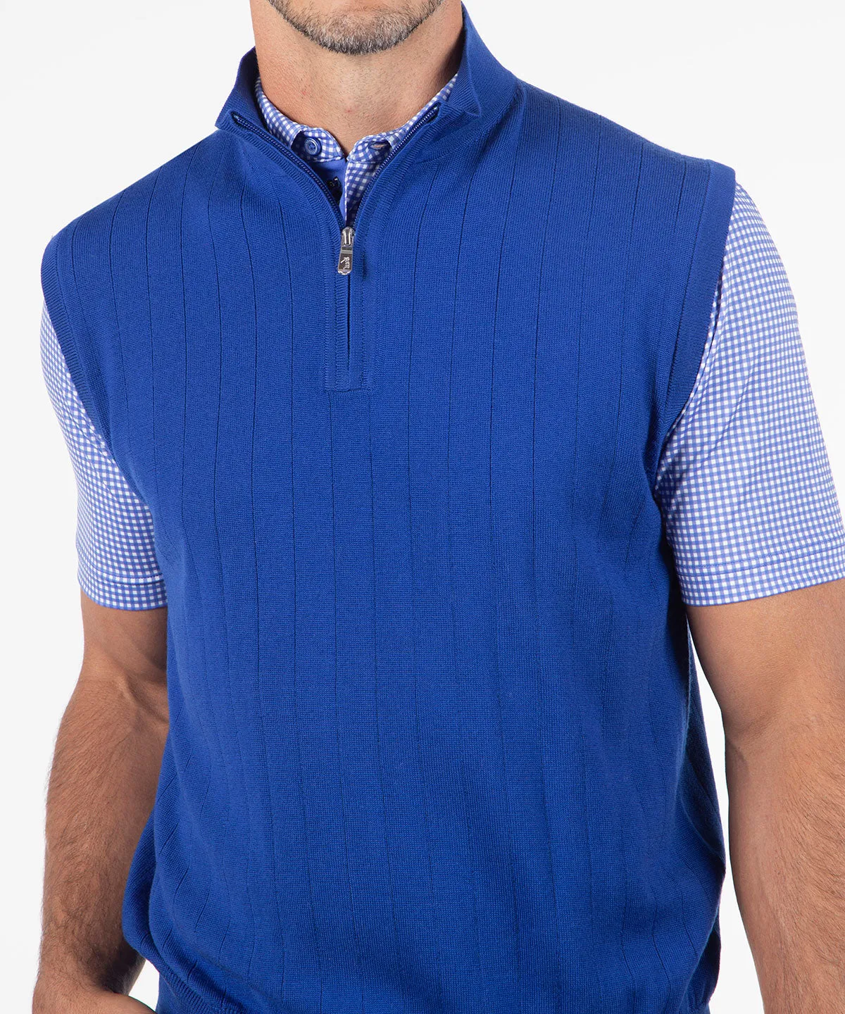 Signature Merino Quarter-Zip Mock Neck Vest