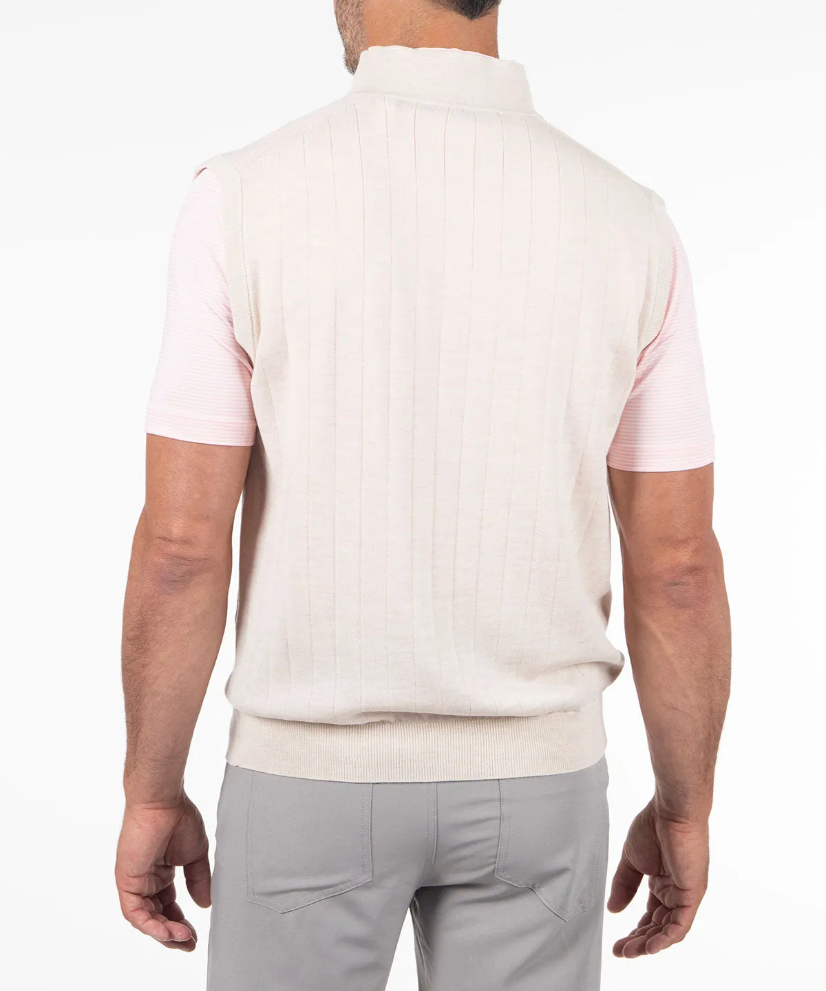 Signature Merino Quarter-Zip Mock Neck Vest