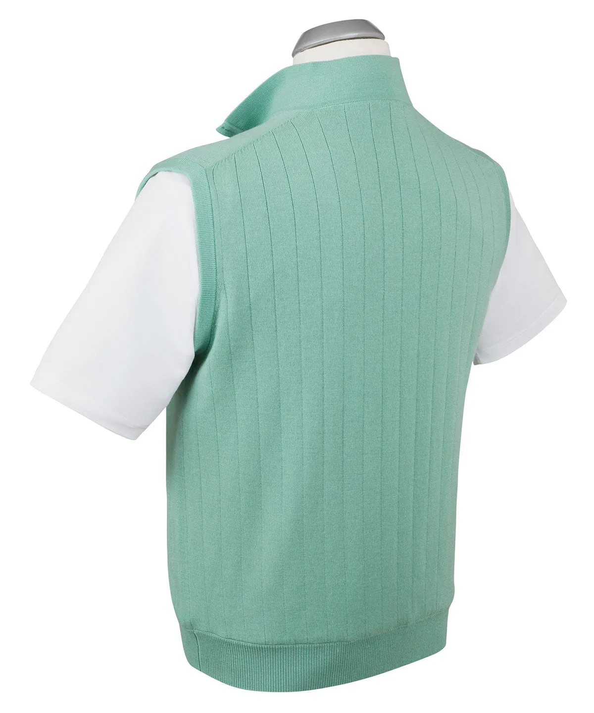 Signature Merino Quarter-Zip Mock Neck Vest