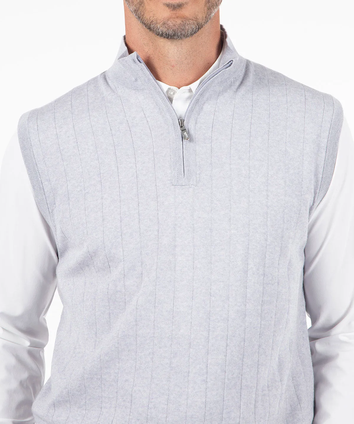 Signature Merino Quarter-Zip Mock Neck Vest