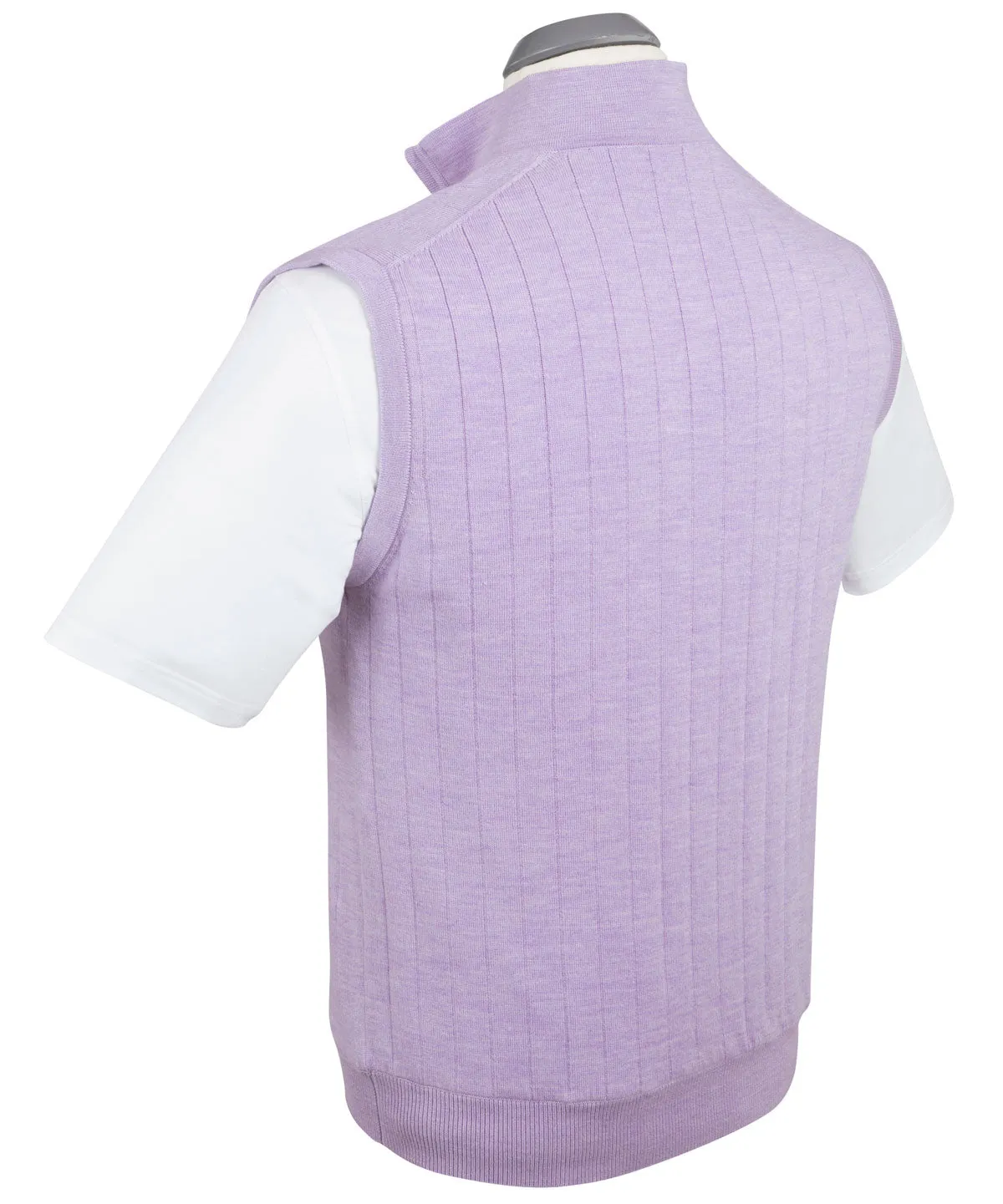 Signature Merino Quarter-Zip Mock Neck Vest