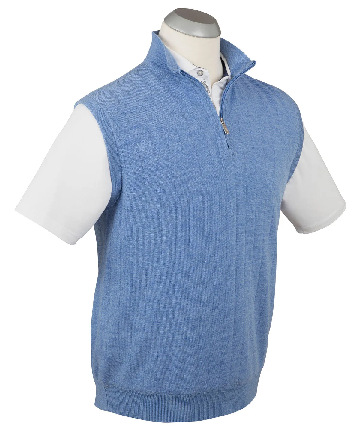 Signature Merino Quarter-Zip Mock Neck Vest