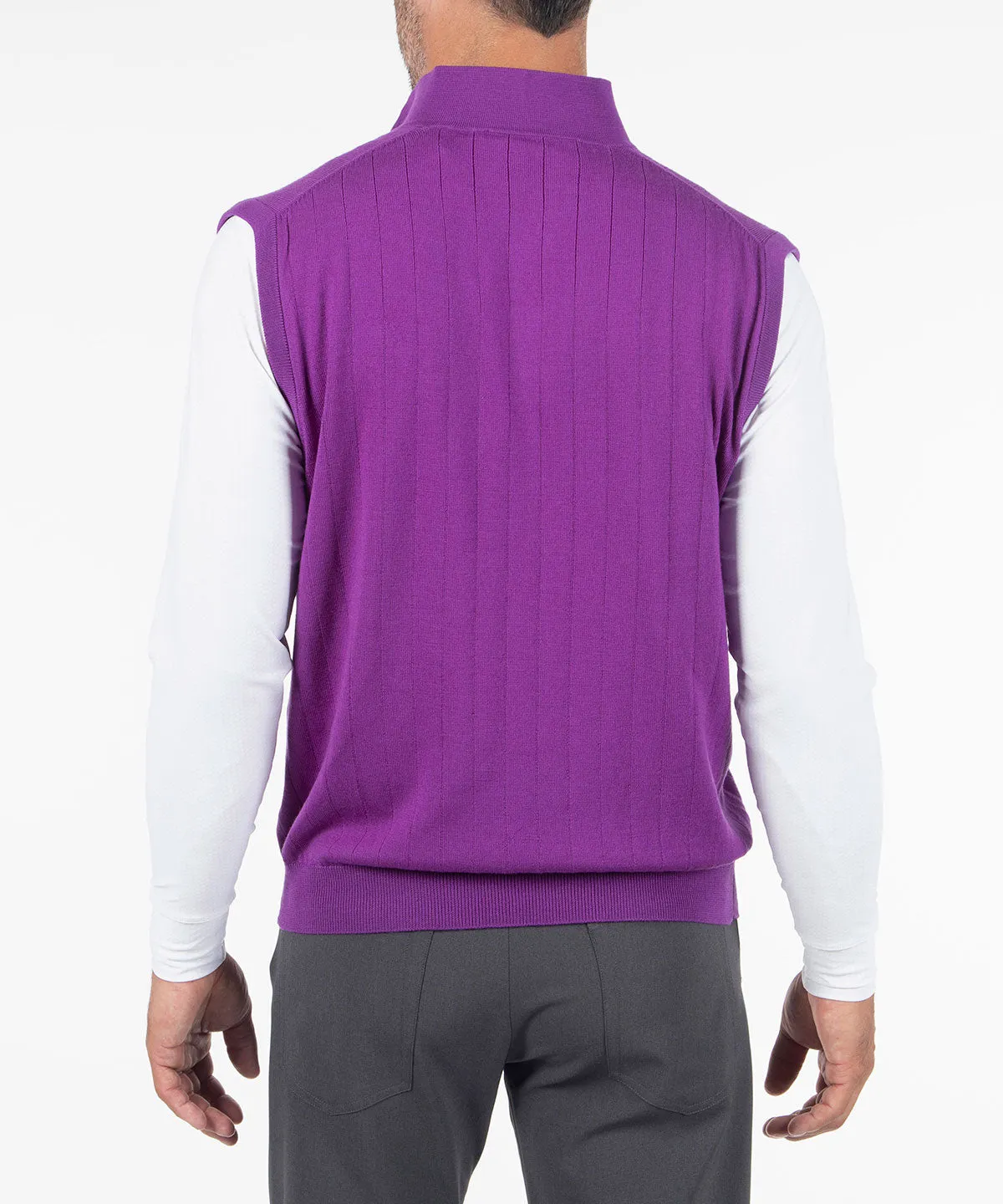 Signature Merino Quarter-Zip Mock Neck Vest