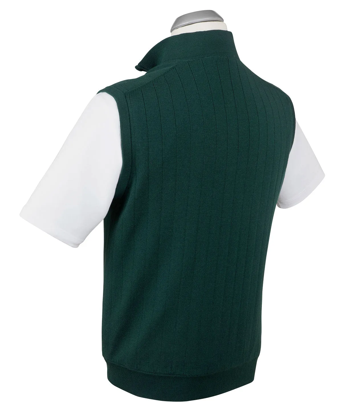 Signature Merino Quarter-Zip Mock Neck Vest