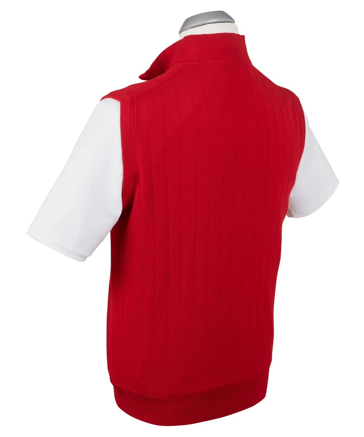Signature Merino Quarter-Zip Mock Neck Vest