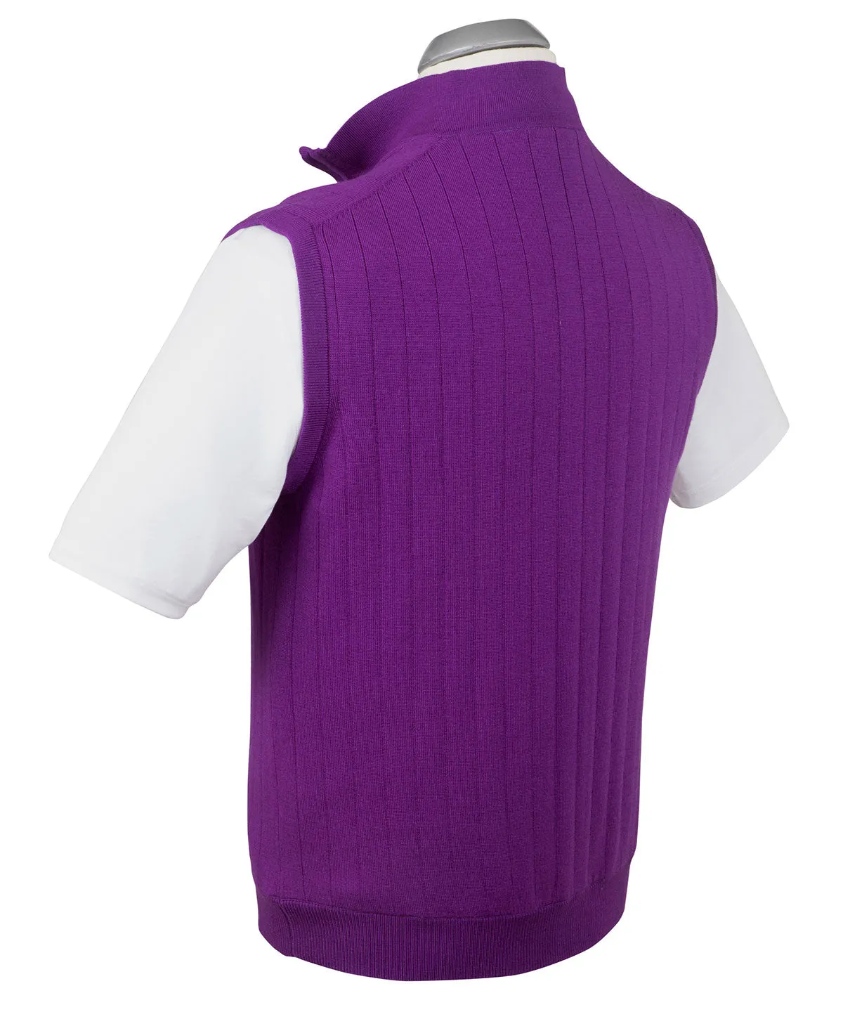 Signature Merino Quarter-Zip Mock Neck Vest