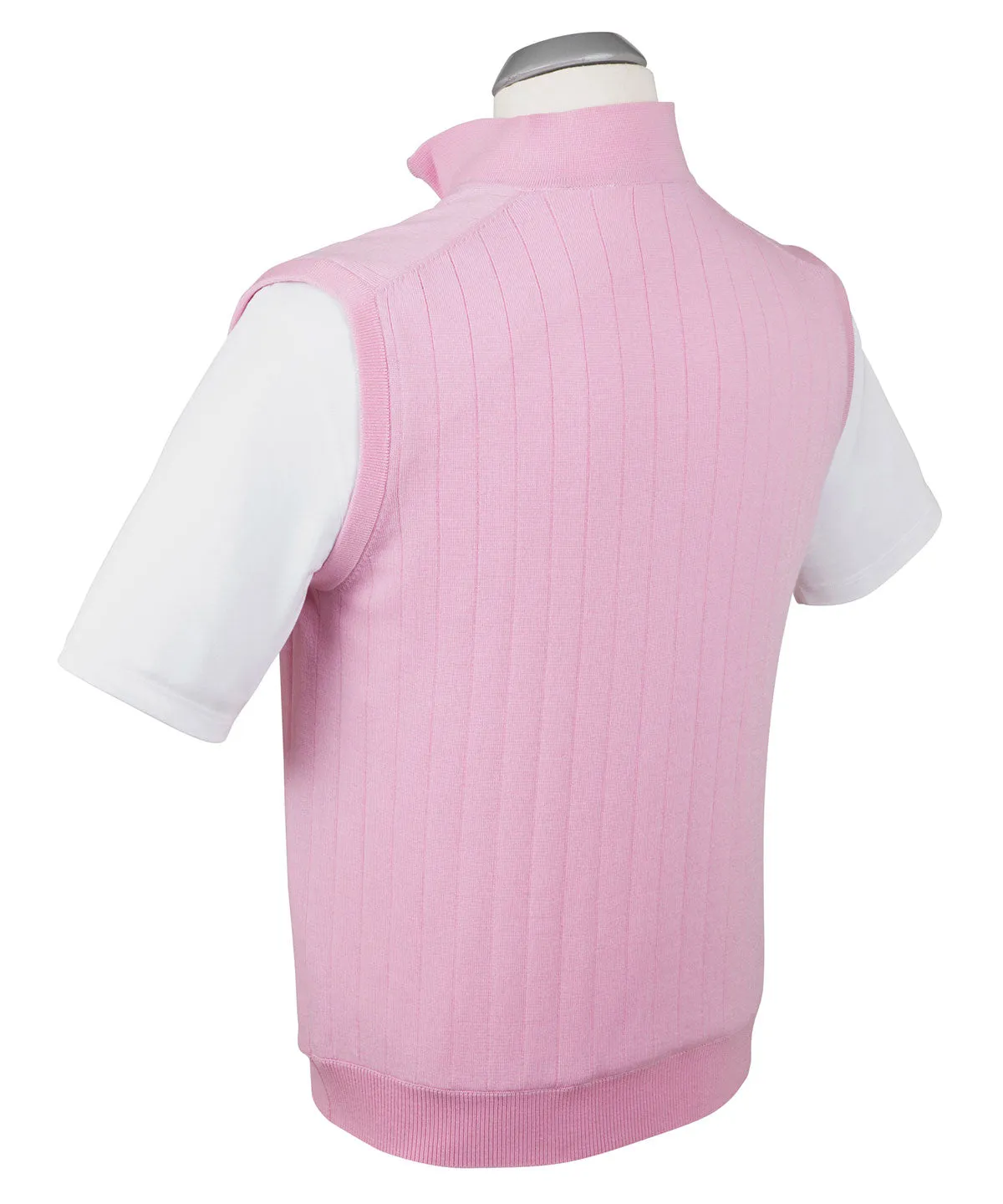 Signature Merino Quarter-Zip Mock Neck Vest