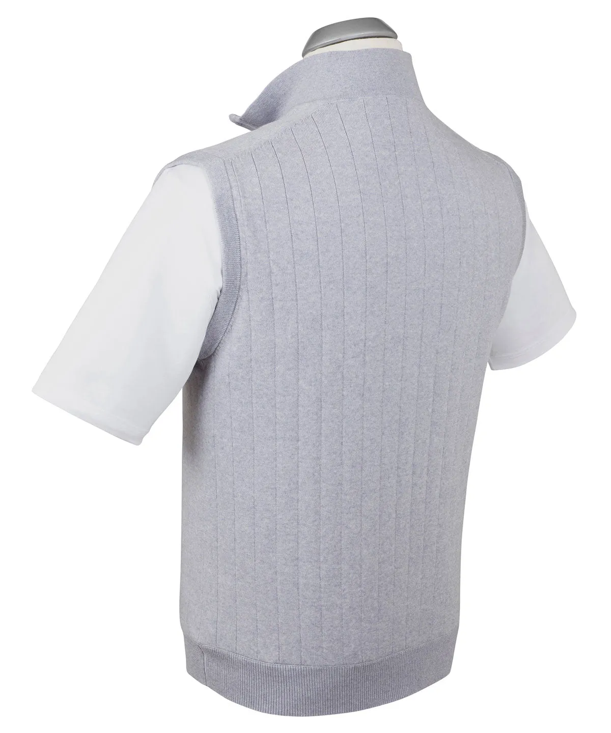 Signature Merino Quarter-Zip Mock Neck Vest