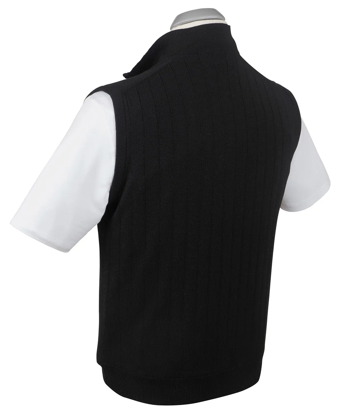 Signature Merino Quarter-Zip Mock Neck Vest