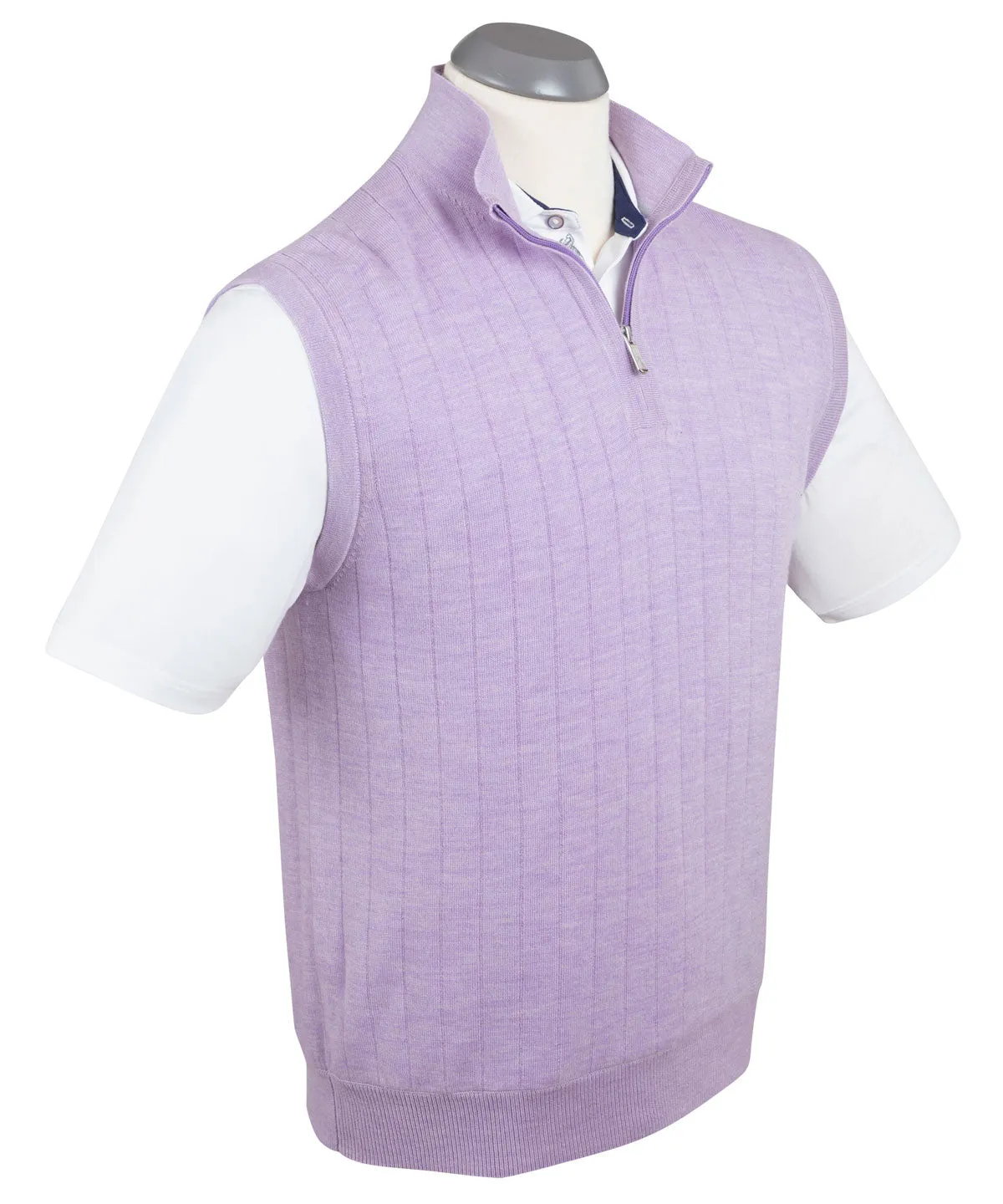 Signature Merino Quarter-Zip Mock Neck Vest