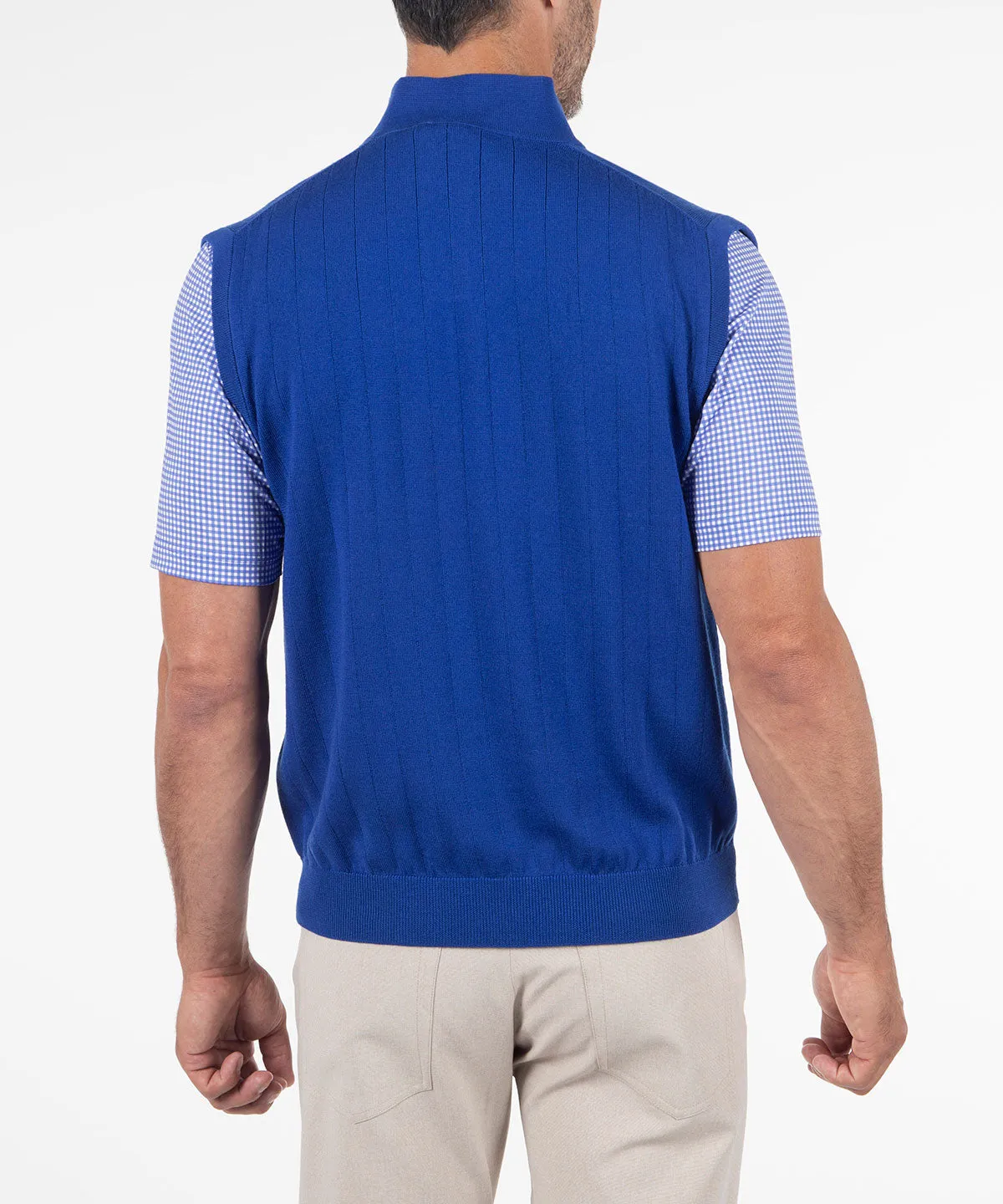Signature Merino Quarter-Zip Mock Neck Vest