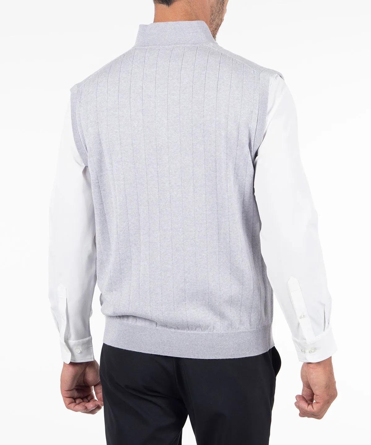 Signature Merino Quarter-Zip Mock Neck Vest