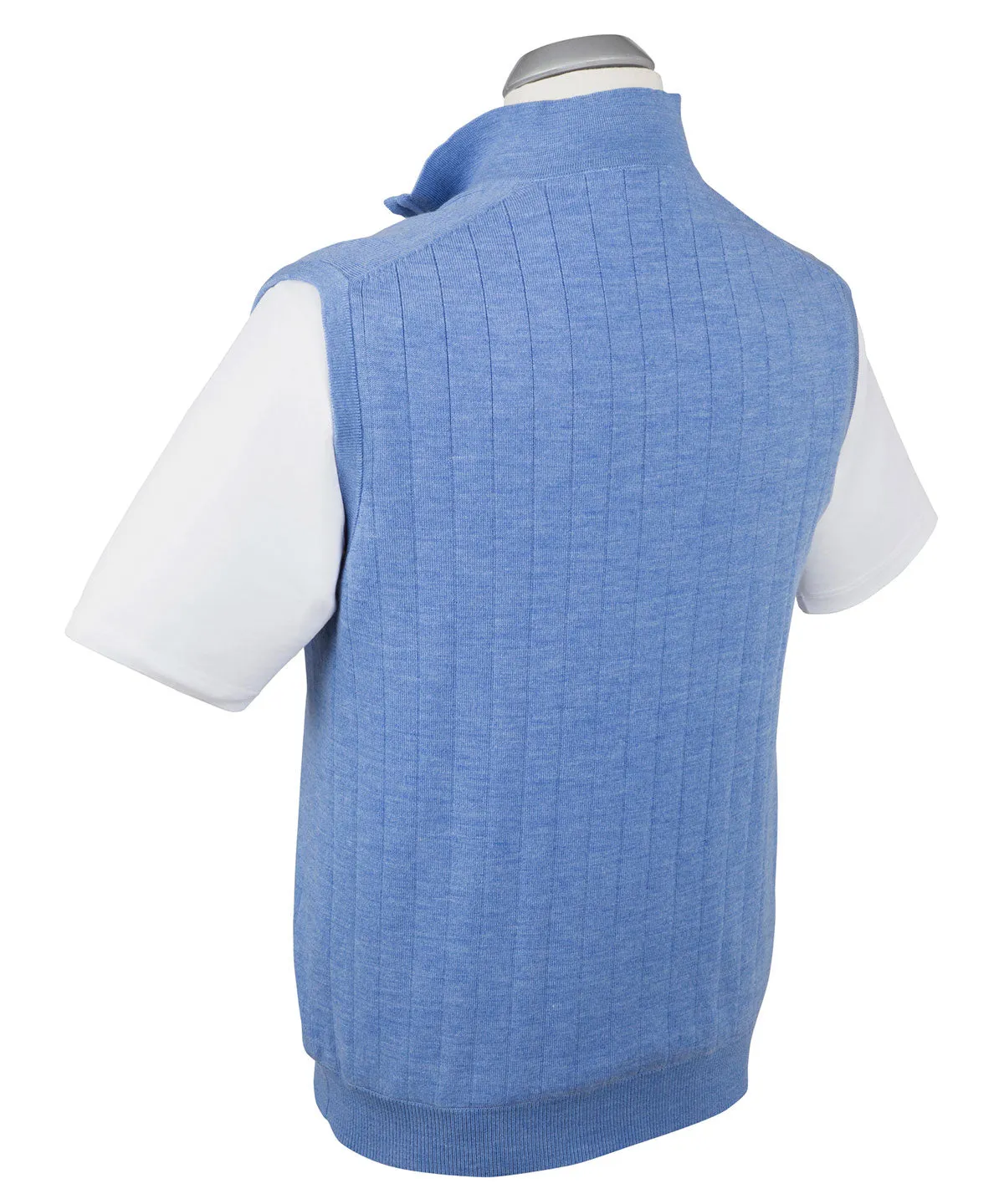 Signature Merino Quarter-Zip Mock Neck Vest