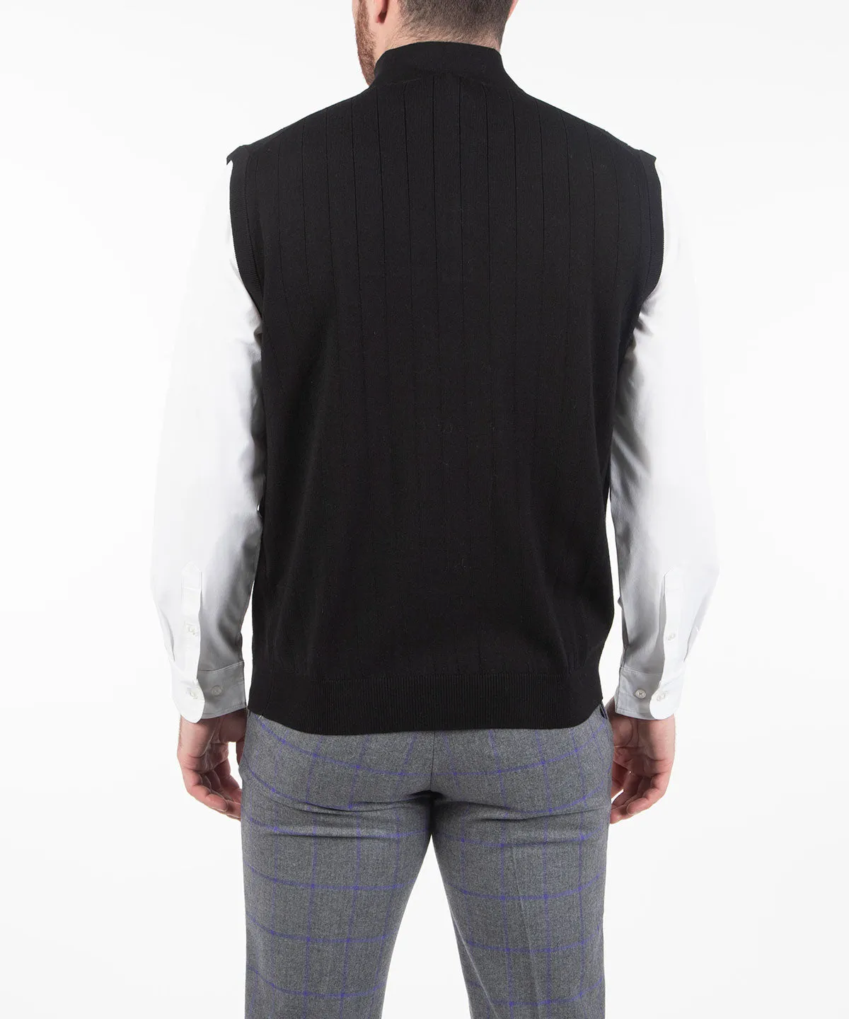 Signature Merino Quarter-Zip Mock Neck Vest