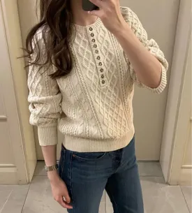 Tailored Fit Twist Braid Breeze Jumper Sweater Bandie Cardigan