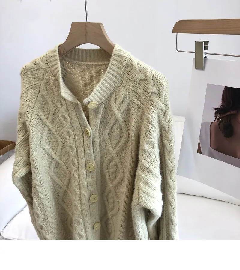 Tailored Fit Twist Braid Breeze Jumper Sweater Bandie Cardigan