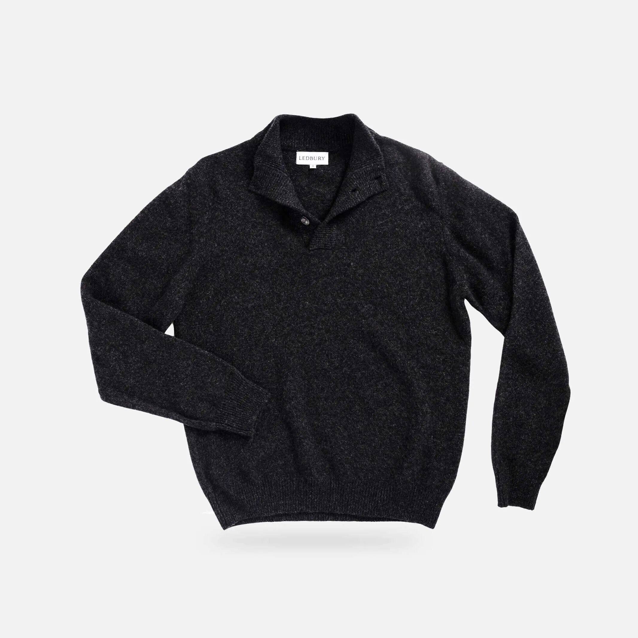The Dark Grey Brewer Mock Neck Sweater