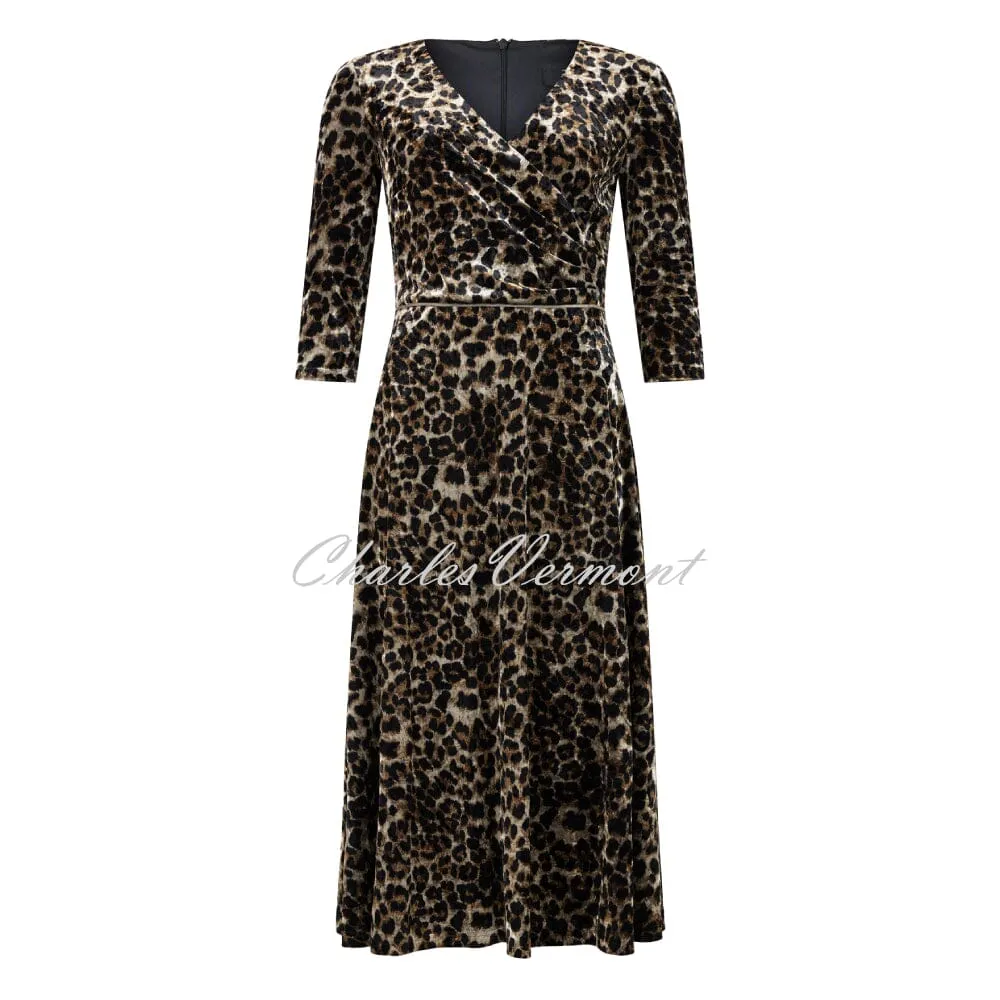 Tia Animal Print Velvet Dress - Style 78732-7858-88