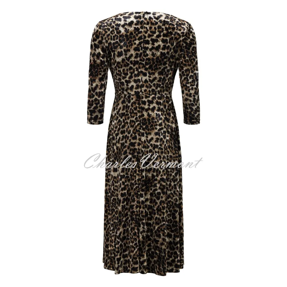 Tia Animal Print Velvet Dress - Style 78732-7858-88