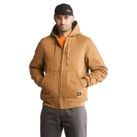 Timberland PRO® Men's Gritman Lined Canvas Hooded Jacket - Dark Wheat TB0A1VB4D02