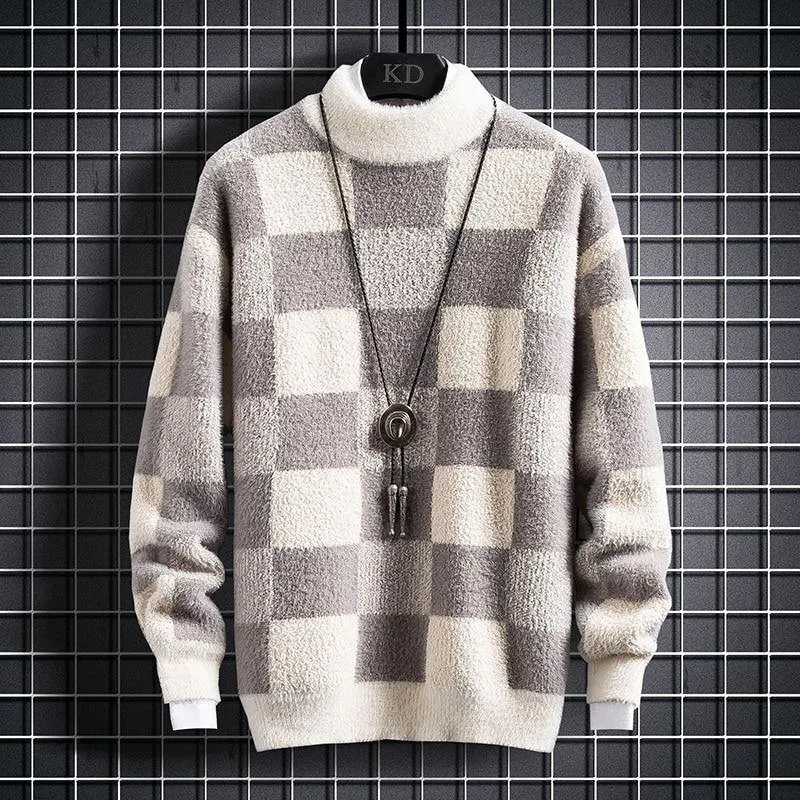 Unisex Cashmere Knit Turtleneck Sweathsirt