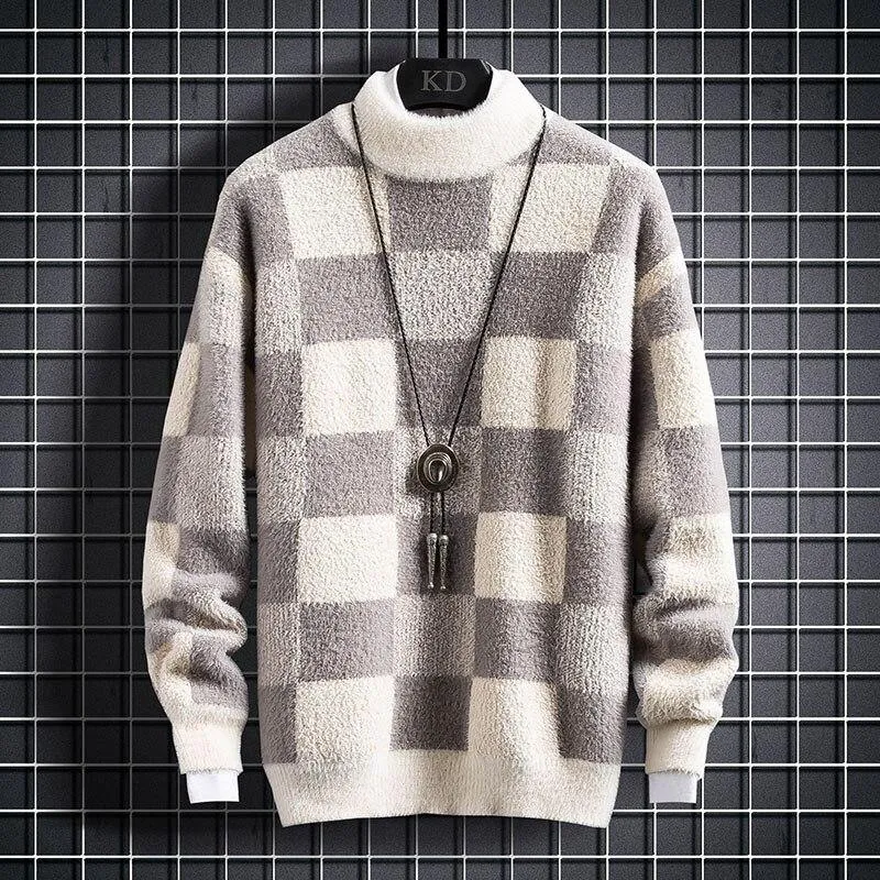 Unisex Cashmere Knit Turtleneck Sweathsirt