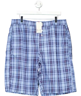Urban Outfitters Blue One-of-a-kind Longline Check Shorts UK XL