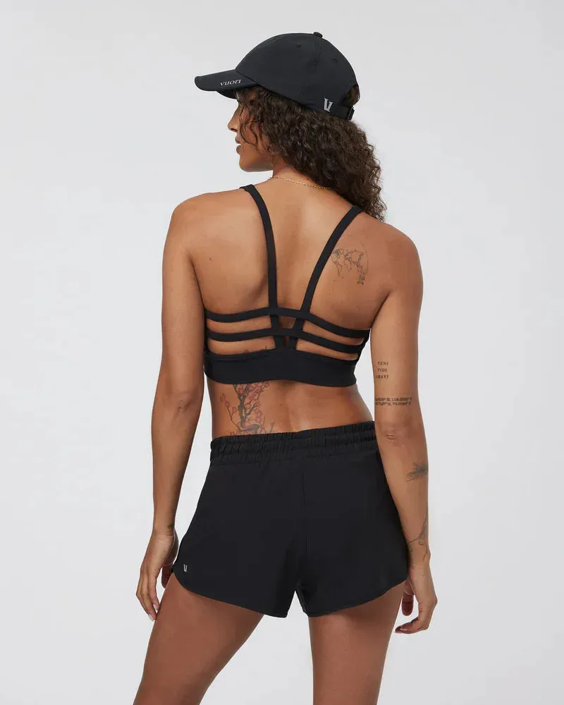 Vuori Ladies Black Yosemite Longline Bra
