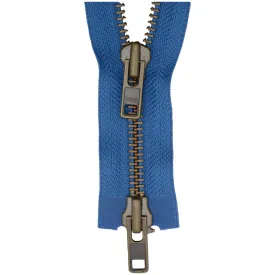 YKK Two Way Open End Heavy Metal Zip 557 SAXE BLUE