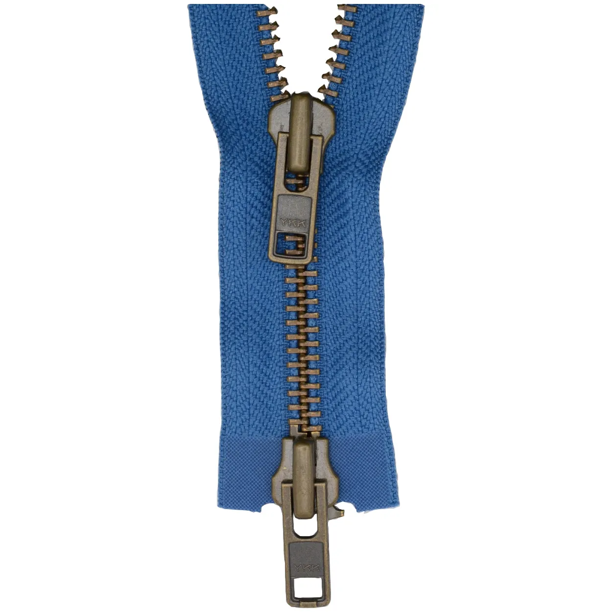 YKK Two Way Open End Heavy Metal Zip 557 SAXE BLUE